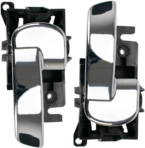 Car Inner Door Handle Front Rear Left Right Chrome for Nissan Navara D40 Ute for Nissan Pathfinder R51 05 806714X02B 806704X02B(Black-Front Rear Left) in Saudi Arabia