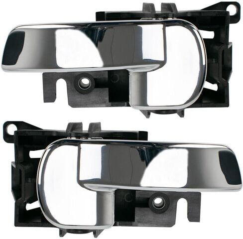 Car Inner Door Handle Front Rear Left Right Chrome for Nissan Navara D40 Ute for Nissan Pathfinder R51 05 806714X02B 806704X02B(Black-Front Rear Left) in Saudi Arabia