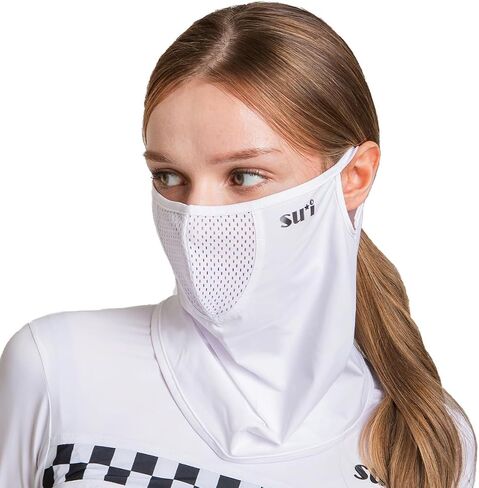 KOREA UV Sun Protection Balaclava Half Face Mask - For Hiking, Running, Cycling & Outdoor Sports (Type E) (US, Alpha, Small, Beige) in Saudi Arabia
