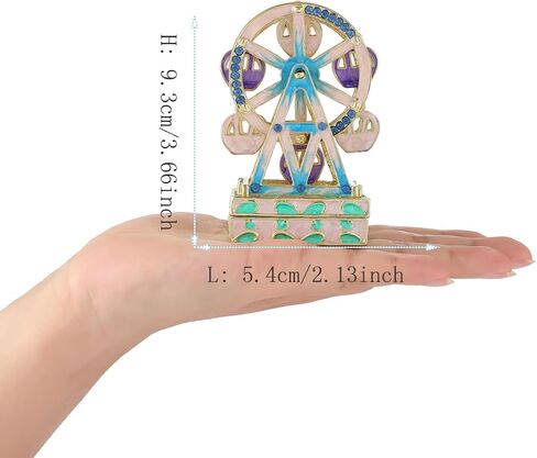 Lucky Ferris Wheel Shape Box Trinket Box مفصلات مربعات مجوهرات صغيرة مرسومة يدويًا in Kuwait