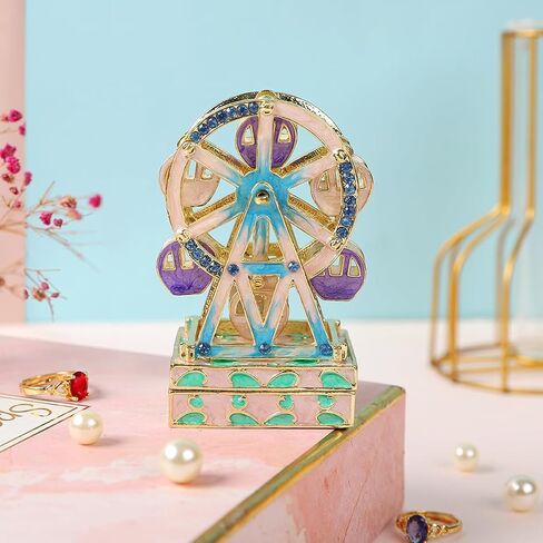 Lucky Ferris Wheel Shape Box Trinket Box مفصلات مربعات مجوهرات صغيرة مرسومة يدويًا in Kuwait