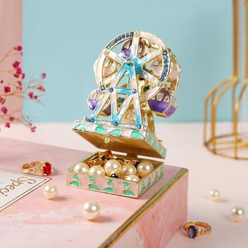 Lucky Ferris Wheel Shape Box Trinket Box مفصلات مربعات مجوهرات صغيرة مرسومة يدويًا in Kuwait