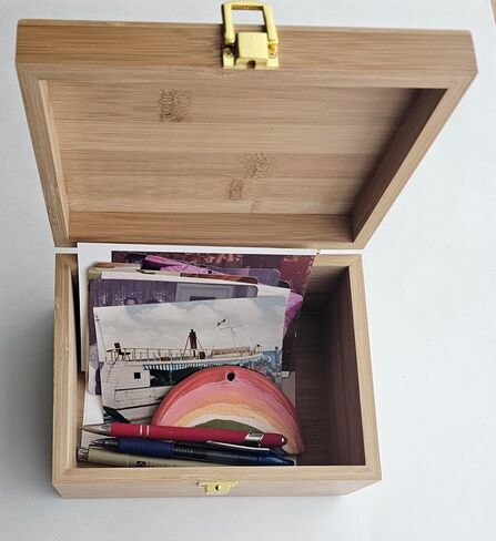 Engraved Bamboo Keepsake Box – ‘Forever’ Heart Design Memory Box for Photos, Letters, Jewelry – Wooden Gift Box for Wedding, Anniversary, or Home Decor (Forever) in Saudi Arabia