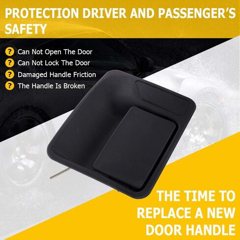 OCPTY Door Handle Exterior Rear Driver Left Side Replacement for 1999-2015 for F-250 for F-350 for F-450 for F-550 Outside Door Handle Black in Saudi Arabia