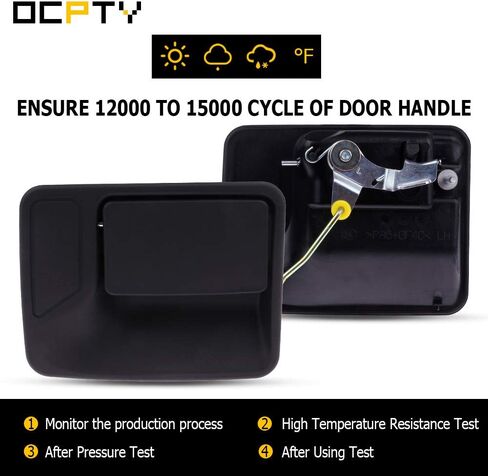 OCPTY Door Handle Exterior Rear Driver Left Side Replacement for 1999-2015 for F-250 for F-350 for F-450 for F-550 Outside Door Handle Black in Saudi Arabia