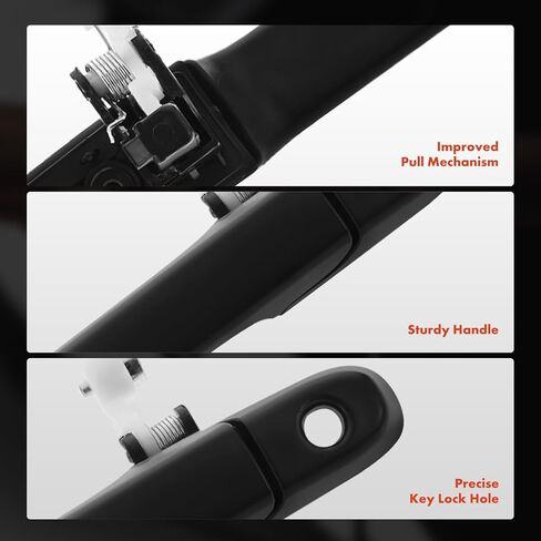 A-Premium Tailgate Handle Liftgate Latch Handle with Keyhole Compatible with Honda CR-V CRV 2002 2003 2004 2005 2006, Smooth Black, Replace# 74810-S9A-J11ZB in Saudi Arabia