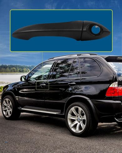Lujuntec خارج مقبض الباب الخارجي استبدال جانب السائق في 2000-2006 x5 أسود in Saudi Arabia