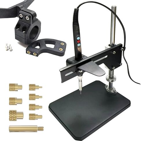 60W Digital Soldering Iron Heat Set Insert Tool with Heat Set Insert Tips and 100 Pcs M3x4x4.2 Threaded Inserts … in Saudi Arabia