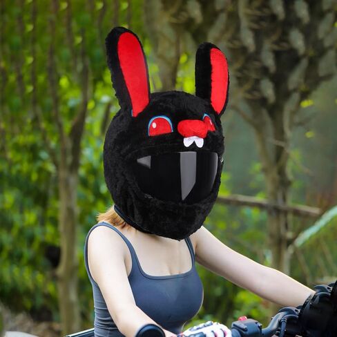 Helmet Cover Full Face Bunny Decorative Gifts Soft Universal for Men Women Funny Helmet Cover Helmet Protective Cover in Saudi Arabia
