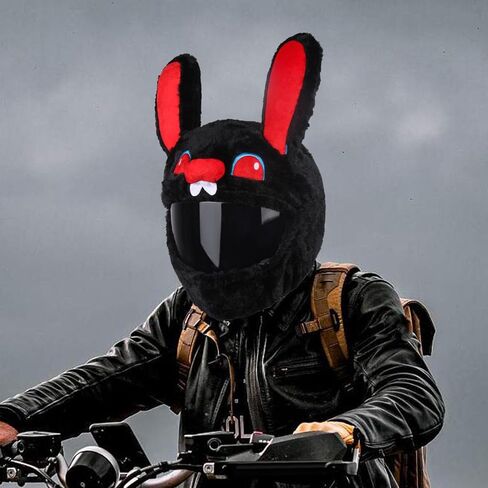 Helmet Cover Full Face Bunny Decorative Gifts Soft Universal for Men Women Funny Helmet Cover Helmet Protective Cover in Saudi Arabia
