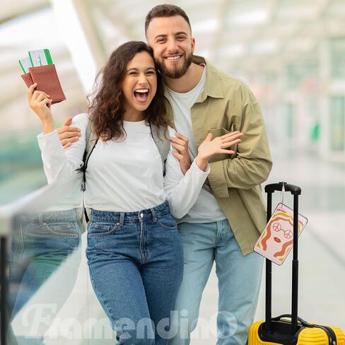 Framendino, 10 Pack Sublimation Leather Luggage Tag with Wire Rings Blank for Travel Suitcase Bags Label in Saudi Arabia
