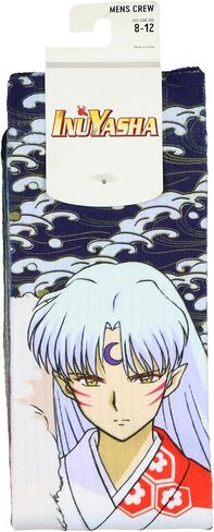 Bioworld InuYasha Anime Men's Sesshomaru & Inuyasha 2 Character Sublimated Crew Socks 1 Pair (Sock Size 10-13) in Saudi Arabia