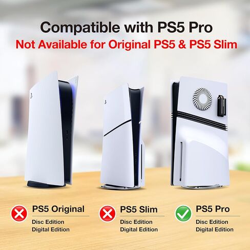 GRAUGEAR PS5 Slim M.2 SSD Cooling Pack, Ventilation PS5 Slim Cover and Open-Air PS5 SSD Heatsink, Heat Pipe Cooler for PS5 M.2 SSD, Cross Ventilation Design(Not Fit for Original PS5/PS5 Pro) in Kuwait
