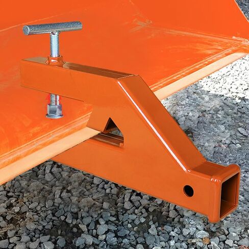 Clamp On Trailer Hitch Receiver Bucket Hitch Compatible with Tractor 2" Ball Mount Adapter and Deere Bobcat Bucket (Orange) in Saudi Arabia