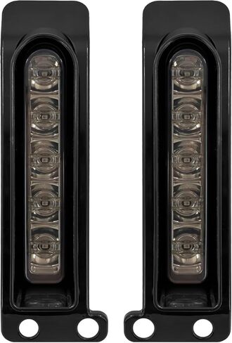 Rear Fender Filler Panel Lights Turn Signals Running Brake Lamp Compatible with Harley Touring Steet Glide Road Glide Road King Special 2014-2023 Black Housing Black Len in Kuwait