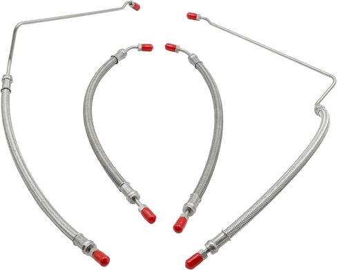 Trim Tilt Hydraulic Ram Cylinder Hose Kit Fit For Mercruiser Alpha One & Bravo 1 2 3 X, Replace Hose Kit for 9B-104 9B-121 Trim Cylinder (15-9/16") 32-99904Q(x2) 32-864589 32-864588, 4pcs in Kuwait