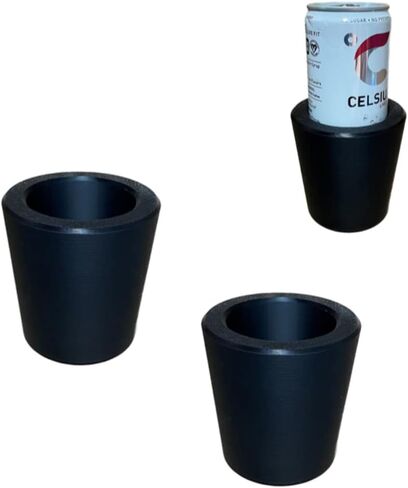 8.4 oz / 12 oz Slim Can Universal Cup Holder Adapter and Expander - Car Upgrade Fits Red Bull, Celsius, Energy Drink, Michelob, White Claw, Truly (Two Pack, Black) in Kuwait
