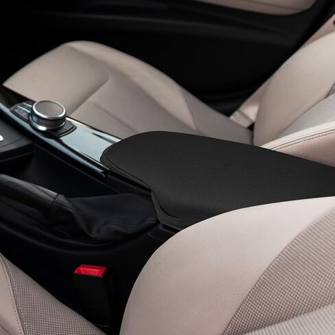 uxcell Car Center Console Armrest Cover Protector Neoprene Fabric for BMW 3 Series 2012-2018 Black in Saudi Arabia