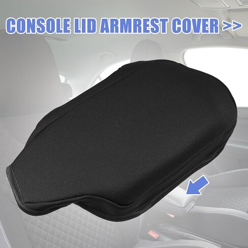 uxcell Car Center Console Armrest Cover Protector Neoprene Fabric for BMW 3 Series 2012-2018 Black in Saudi Arabia