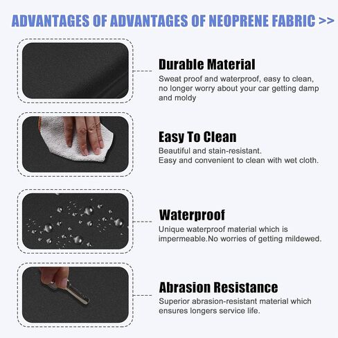 uxcell Car Center Console Armrest Cover Protector Neoprene Fabric for BMW 3 Series 2012-2018 Black in Saudi Arabia