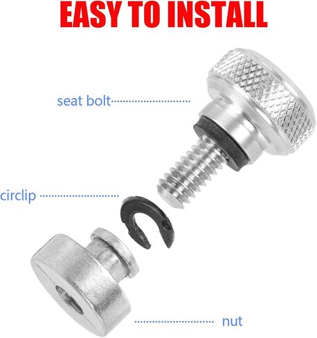 Stainless Rear Seat Bolt Screw, Quick Release Bolt Fender Seat Screw 1/4"-20 Thread Fits for Harley Davidson Touring Sportster Softail Dyna CVO Fatbob Electra Glide Street Glide 1996-2025 Silver in Kuwait