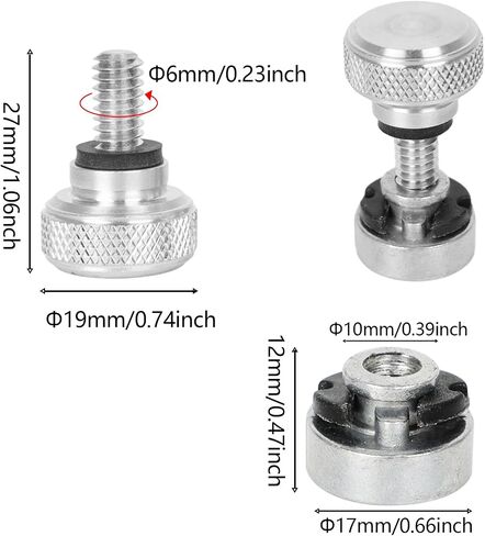 Stainless Rear Seat Bolt Screw, Quick Release Bolt Fender Seat Screw 1/4"-20 Thread Fits for Harley Davidson Touring Sportster Softail Dyna CVO Fatbob Electra Glide Street Glide 1996-2025 Silver in Kuwait