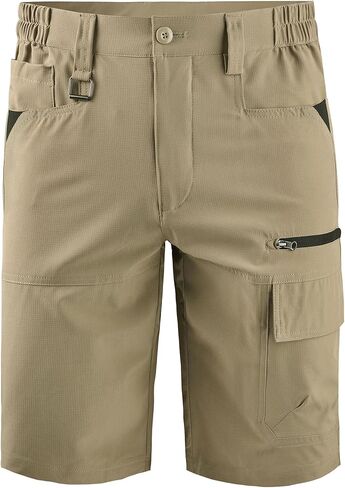 Mr.Stream Men Men Summer Quick Drying Fishing Zipper Pocket Lixt Weist Golf Cargo Shorts in Saudi Arabia