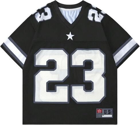 SHENHE Men's Football Jersey V Neck Short Sleeve Graphic Loose Tee Practice Jersey Shirt in Saudi Arabia
