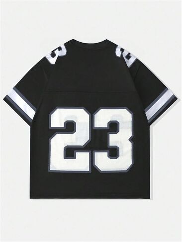 SHENHE Men's Football Jersey V Neck Short Sleeve Graphic Loose Tee Practice Jersey Shirt in Saudi Arabia