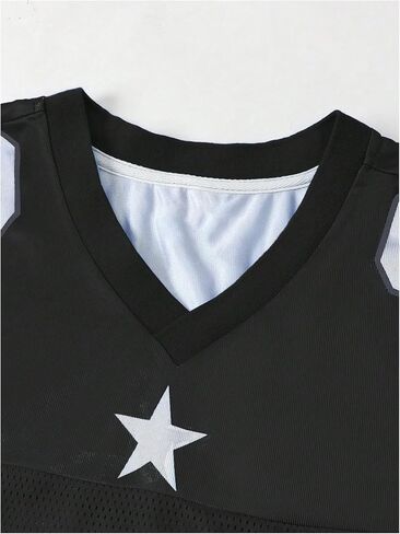 SHENHE Men's Football Jersey V Neck Short Sleeve Graphic Loose Tee Practice Jersey Shirt in Saudi Arabia