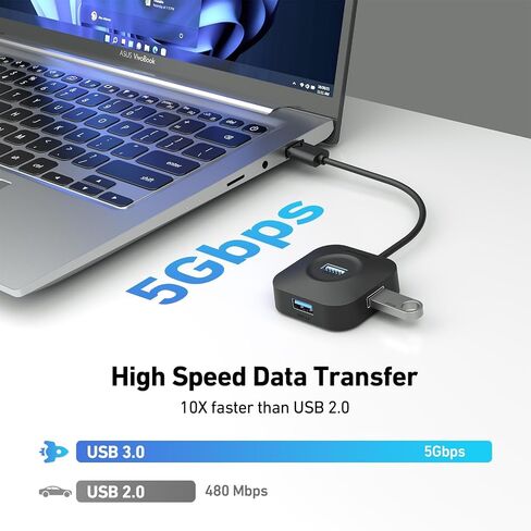 موزع USB C من BENFEI، 4 منافذ USB 3.0 مع نقل بيانات بسرعة 5 جيجابت في الثانية، مقسم USB C لجهاز MacBook من النوع C، Mac Pro، iMac، Surface، XPS، محرك أقراص فلاش، محرك أقراص ثابتة محمول in Kuwait