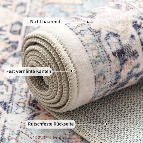 Boho 2x10 Long Hallway Runner Rug, Washable Non Slip Farmhouse Carpet Floral Kitchen Rug for Laundry, Porch, Living Room, Bedroom, Entrance in Saudi Arabia