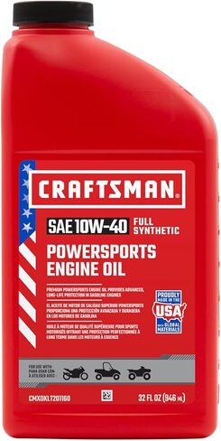 CRAFTSMAN Oil Change Kit Compatible with Honda TRX420FE/FM TRX420TE/TM TRX500FE 3 Qt 10W-40 Full Synthetic - In The Kit: 3 Quarts of Oil, 1 Filter, 1 Crush Washer, 1 Oil Change Sticker (CMXOKLT400178) in Saudi Arabia