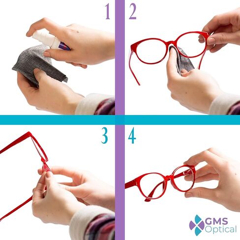 GMS Optical 3.2mm Extra-Thick / 15mm Medium-Length - Silicone Adhesive Halfmoon Air Bag Cushion Anti-Slip Nose Pads for Glasses, Eyeglasses, Sunglasses (5 Pair) (Clear) in Saudi Arabia