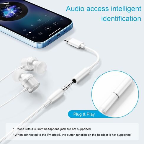 4 قطع من محول مقبس سماعة الرأس أنثى USB C إلى 3.5 مم، سلك كابل USB C إلى Aux Audio Dongle، متوافق مع Samsung S20/S20+/S20 Ultra وPixel 4/+ 4XL والمزيد من أجهزة USB C in Kuwait