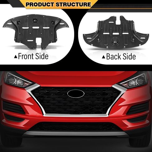 Engine Splash Shield Front Under Cover Compatible with Hyundai Tucson 2016-2021 29110D3600-PFM, HY1228190 in Saudi Arabia