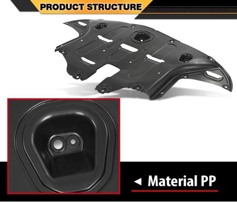 Engine Splash Shield Front Under Cover Compatible with Hyundai Tucson 2016-2021 29110D3600-PFM, HY1228190 in Saudi Arabia