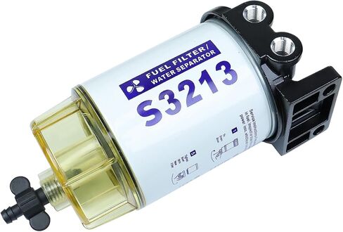 فاصل مياه مرشح الوقود متوافق مع محرك Mercury Marine الخارجي مع 3/8 "Barb X 1/4" NPT يحل محل 35-60494-1 ، S3213 ، 18-7932-1 ، S3213 ، S3214،35-809097 in Saudi Arabia