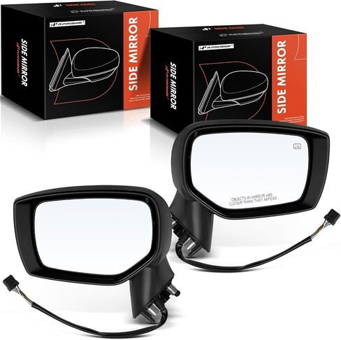 A-Premium Side Power Power Mirror-متوافقة مع Subaru Impreza 2015-2016 ، Crosstrek 2016-2017 ، XV Crosstrek 2015 ، WRX-يدوي مسخن أسود قابل للطي خارجي مرآة مع مرآة المنعطف مع مرآة الدوران مع مرآة الدوران in Kuwait