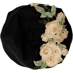 النساء الأنيقة الزهرة التطريز قبعة القبعة الفرنسية الأزهار الصيفية قبعة القبعات in Kuwait