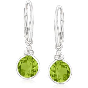 Ross-Simons 3.60 ct. t.w. Peridot Drop Earrings in Sterling Silver in Saudi Arabia
