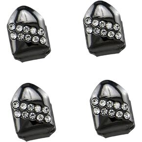 4PCS Grillz Gold Grills for Your Teeth-Vampire Teeth Grillzs Grills 18K Gold Plated Hip Hop Cosplay Rapper Costume Accessory Faux Diamond Grillz Teeths Jewelry for Men Women in Saudi Arabia