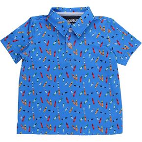 RUGGEDBUTTS Baby/Toddler Boys Knit Collared Short Sleeve Active Performance Polo in Saudi Arabia