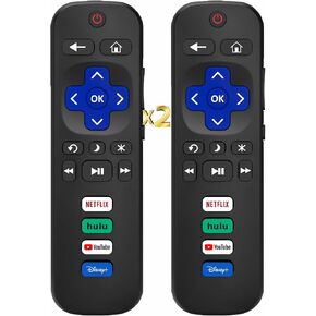 Compatible with Roku TV Remote Control Replacement, 2-Pack, Compatible with TCL, Hisense, Sharp, Philips, Onn, Element Roku TV Series (No Voice, Not for Roku Stick/Box) in Kuwait