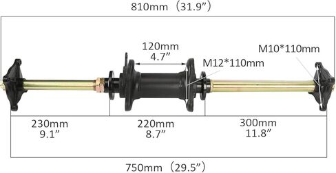 32" Rear Axle Kit 4 Stud Wheel Hub for Taotao ATV Quad Buggy GY6 125cc 150cc Go Kart in Saudi Arabia