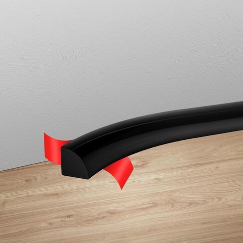 حافة قولبة مستديرة ربع مرنة بطول 10 أقدام، زخرفة حائطية بيضاء ذاتية اللصق، قالب مطاطي صغير للتقشير والعصا للأرضيات والحمام والمطبخ والسطح، 120 بوصة طول × 0.5 بوصة عرض × 0.5 بوصة ارتفاع in Kuwait