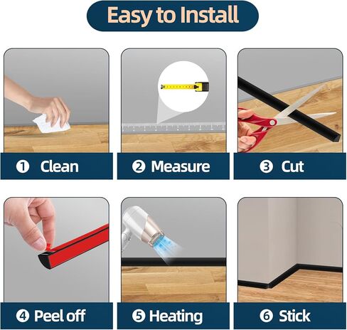 حافة قولبة مستديرة ربع مرنة بطول 10 أقدام، زخرفة حائطية بيضاء ذاتية اللصق، قالب مطاطي صغير للتقشير والعصا للأرضيات والحمام والمطبخ والسطح، 120 بوصة طول × 0.5 بوصة عرض × 0.5 بوصة ارتفاع in Kuwait