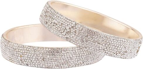 Efulgenz Rhinestone Bangle Bracelet CZ Crystal Bridal Wedding Party Bracelet Indian Bangle Set Fashion Jewelry for Women in Saudi Arabia