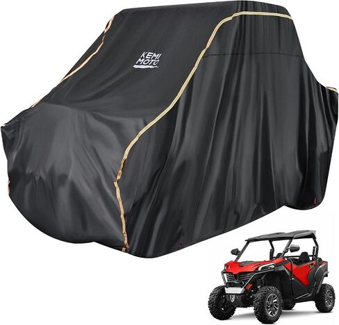 KEMIMOTO UTV Cover 2 Seater All-Weather Protection, Compatible with Polaris RZR Ranger General/Teryx/Can-Am Maverick/CFMOTO ZForce, Ranger Cover 2-3 Seater PU Oxford Cloth Windproof Small Size in Saudi Arabia