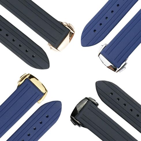 For Omega Seamaster 300 Curved End Sports Waterproof Strap Stainless Steel Clasp Watchband 20mm 22mm Rubber Silicone Strap in Saudi Arabia